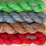 An A-Z of Monsters | 25g SOCK weight MINI SKEINS
