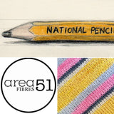 NATIONAL PENCIL DAY |  50g Half Skein | Ready to Ship